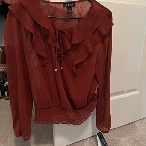 Brady colored long sleeve blouse